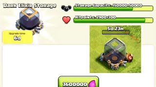 CLASH OF CLANS Dark Elixir Storage Upgrade to level 6 [upl. by Hodges]