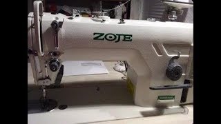 WINDING A BOBBIN INDUSTRIAL SEWING MACHINE ZOJE ZJ9703D4J02 [upl. by Parks]