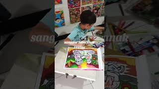 Berkreasi bersama sanggar lukis anak Devina [upl. by Ayikat]