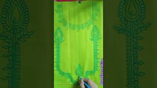 embroidery neck designs drawing tutorial vairalshort neckline drawingtutorial youtubeshorts [upl. by Sivrep732]