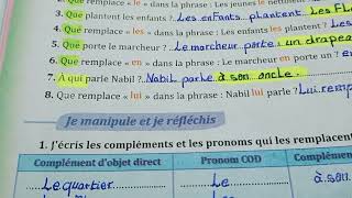 parcours français 6 année grammaire la pronominalisation des compléments page 48 [upl. by Enyad156]