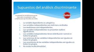 Análisis Discriminante en SPSS  Pablo Vailati 🙋🏼‍♂️ [upl. by Jehias92]