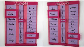 How to make wall calendar  DIY perpetual calendar  Easy paper crafts  Maison Zizou [upl. by Atcliffe]