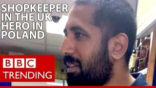 How Gloucestershire shopkeeper Amo Singh became a hero in Poland  BBC Trending [upl. by Anwahsal]