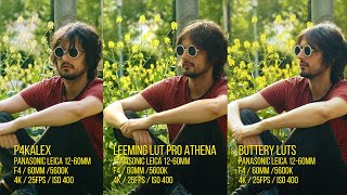 LUT comparison P4KALEX VS LEEMING LUT PRO ATHENA VS BUTTERY LUTS BMPCC4K [upl. by Odnaloy]