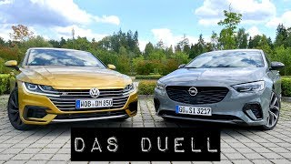 VW ARTEON 20 L BiTDI RLine vs OPEL INSIGNIA GSi  Der direkte Vergleich  Fahr doch [upl. by Gildus]