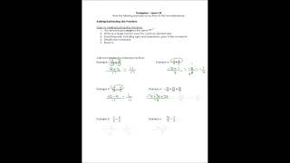 18 Adding and Subtracting Fractions Like Denominators [upl. by Suez142]