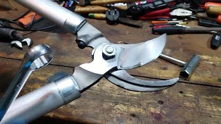 Sharpening PRUNING SHEARS  LOPPERS with A Dremel [upl. by Tnayrb840]