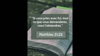 Verset Biblique Du Jour  Matthieu 2122  La Puissance de la Foi dans la Prière [upl. by Marcus]