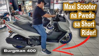 MaxiScooter for Short Rider  Burgman 400cc  Suzuki BigBike Makati [upl. by Bonnibelle]