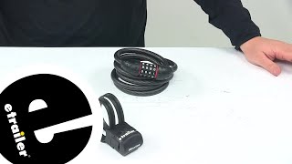 etrailer  Master Lock Quantum SelfCoiling Combination Cable Lock Feature Review [upl. by Llechtim]