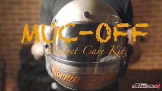 How to clean a motorcycle helmet  Muc Off Helmet Care Kit [upl. by Widera348]