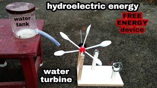 how to make hydro electricity generation at home  free energy school project [upl. by Bette]