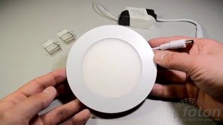 Светодиодный светильник LED Downlight 6W slim круглый Белый [upl. by Fidelio530]