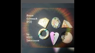 Beton Schmuck DIY  Kreative SchmuckIdeen Selber machen [upl. by Henigman146]