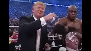 Donald Trump bodyslams beats and shaves Vince McMahon at Wrestlemania XXIII [upl. by Aicilef]