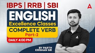 English Complete Verb in One Video 2  IBPS  RRB  SBI  By Parth Krishan Sir [upl. by Sirtimid652]