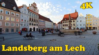 Landsberg am Lech Germany Walking tour 4K [upl. by Ardet]