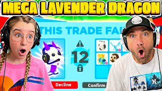 We Make Mega Lavender Dragon And See What People Trade Super Rare Pet In Roblox Adopt Me [upl. by Bouchard]