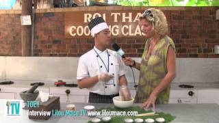 Thai Chicken Satay Recipe  Roi thai cooking Koh Lanta [upl. by Oiliduab]