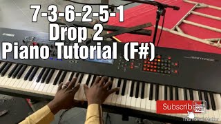 Learn 736251 chord voicings that pros use in F Drop 2 Piano Tutorial [upl. by Nadabus1]