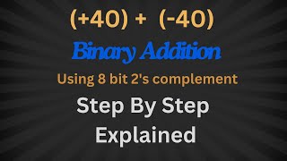 Binary Addition Using 2s Complement  Binary Addition 8 bit using 2s complement [upl. by Novled912]