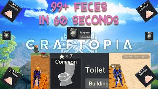 Craftopia  Fastest Feces Farm 99 in 60secs  PATCHED [upl. by Drucill]