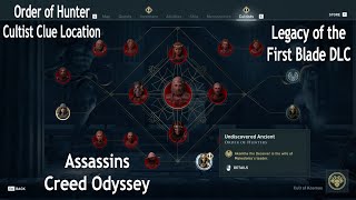 Order of Hunters  Cultist Clue Location  Ac Odyssey Legacy of the First Blade DLC Walkthrough [upl. by Asiral760]