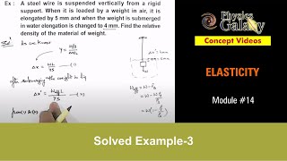 Class 11 Physics  Elasticity  14 Solved Example3 on Elasticity  For JEE amp NEET [upl. by Repsaj]