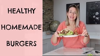 HEALTHY HOMEMADE BURGERS  DELICIOUS FAMILY MEAL IDEAS  KERRY WHELPDALE [upl. by Retxab]