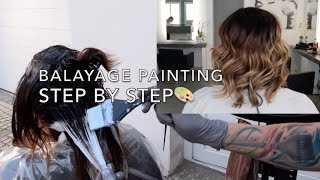 SCHRITT für SCHRITT BALAYAGE Painting Technik [upl. by Anem]