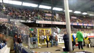 Freiburger Gästekurve mit Borussen fans [upl. by Sulihpoeht2]