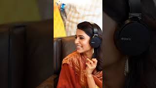 Samantha 🌼 amp Chaitanya 🔥 Headphone Game  Samantha Birthday  Samantha Interview [upl. by Atnauqahs]