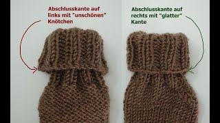 schöne Abschlusskante Einfach stricken mit Woolly Hugs CHARITY [upl. by Ssej]