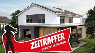 Hausbau Zeitraffer So entsteht ein Fertighaus  Hausbau Helden [upl. by Annwahsal]