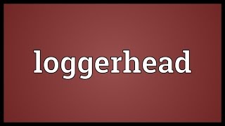 Loggerhead Meaning [upl. by Egni]