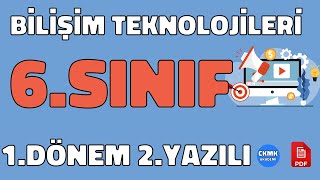 6Sınıf Bilişim Teknolojileri 1Dönem 2Yazılı Soruları ve Çözümü Yeni � Çıkabilir 😊 [upl. by Noma]