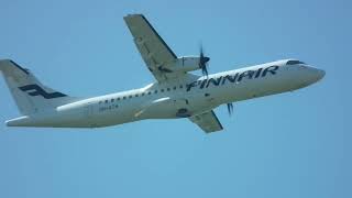 Finnair ATR 72500 departing Riga to Helsinki [upl. by Jaban]