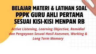 LATIHAN SOAL MATERI PPPK GURU SESUAI KISIKISI MENPAN RB pppk2024 pppkguru [upl. by Itnahs]