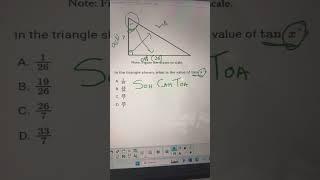 Digital SAT Find Tangent Ratio in Right Triangles maths satmathprep satsubject  trigonometry [upl. by Peterus74]