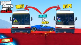 GTA 5  SANDWICHING BUGATTI BW 2 PASSENGER BUS PARKOUR RACE 🚌🚘🚌 [upl. by Annodahs315]