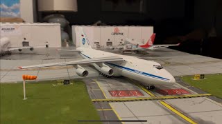 Antonov An124 Gemini jets 1200 unboxing at LAX [upl. by Gronseth]