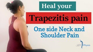 Trapezius Muscle Pain relief exercises  Neck and Shoulder pain on left or right side [upl. by Gennaro214]