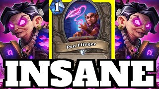 Destroying the Opponents DECK with Pen Flinger Rin the First Disciple Combo  Hearthstone [upl. by Otrebcire970]