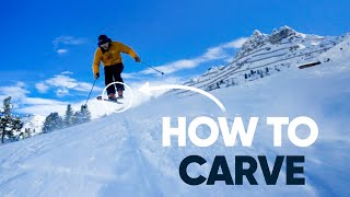 How To Carve On Skis  Moving from skidded to carving turns for intermediate skiers [upl. by Feune836]