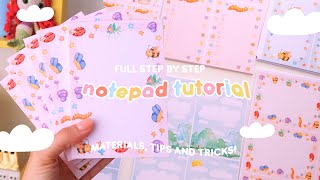 DIY NOTEPADS TUTORIAL ✨ complete step by step how to make notepads  materials gluing amp mounting [upl. by Nonnarb2]