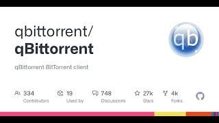 GitHub  qbittorrentqBittorrent qBittorrent BitTorrent client [upl. by Kempe34]