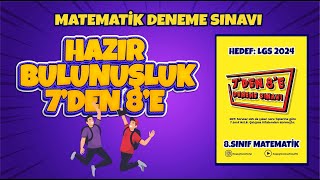 7’ den 8’ e geçenler kemerlerinizi bağlayın uçuşa geçiyoruz Hazır bulunuşluk denemesi matematik [upl. by Charry]