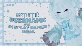 15 Aesthetic ROBLOX USERNAMES  DISPLAY NAME IDEAS PT 2 ₊‧⁺˖ ❄️ ┆ chawkiie ❀ [upl. by Fiona]