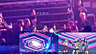 BTS REACTION TO BLACKPINKWISTLEPWFGCA 2017 NEW ANGLE [upl. by Cassey]